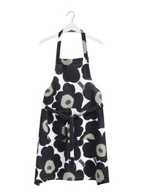 Marimekko Küchenschürze pieni Unikko schwarz