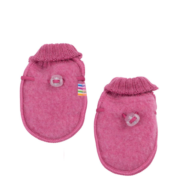 Joha Handschuhe Fäustlinge ohne Daumen Rosa Wollfleece