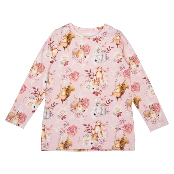 Ma-ia Langarmshirt Waldtiere rose