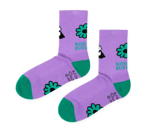 Nordic Buddies Kleine My Flower Tennis Socken Gr. 36-42 lila