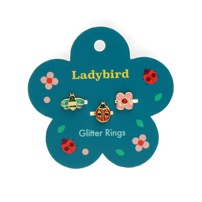 Rex London Kinderringe 3 Stück Ladybird