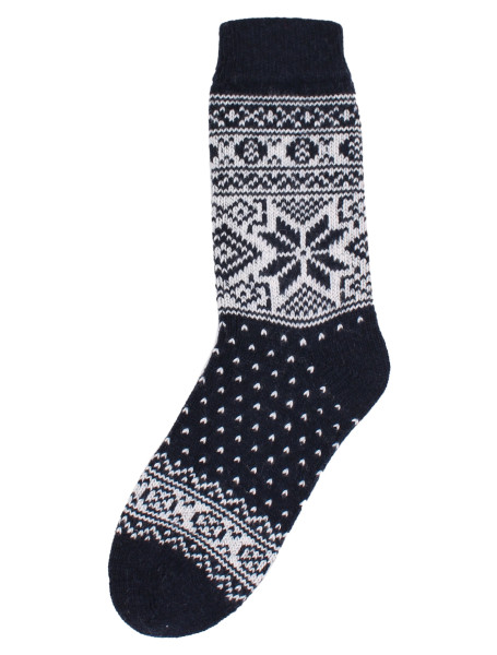 Danefae Wollsocken Erwachene Navy White