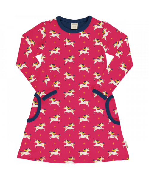 Maxomorra Langarmkleid Einhorn Unicorn