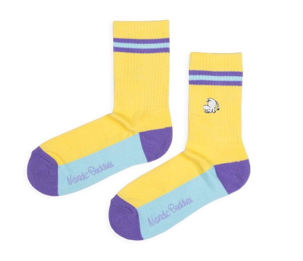 Nordic Buddies Mumin Embroidery Tennis Socken Gr. 36-42 gelb