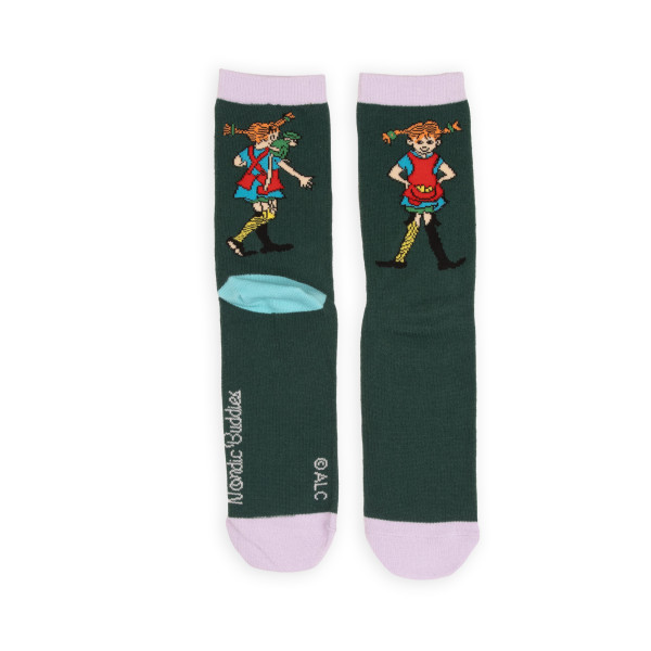 Nordic Buddies Pippi Langstrumpf und Herr Nilsson Erwachsene Retro Socken Gr. 36-42