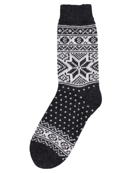 Danefae Wollsocken Erwachene Anthracite White