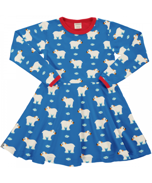 Maxomorra Drehkleid langarm Ice Bear Eisbär