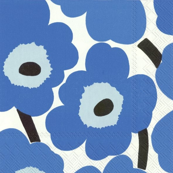 Marimekko Servietten Unikko blue